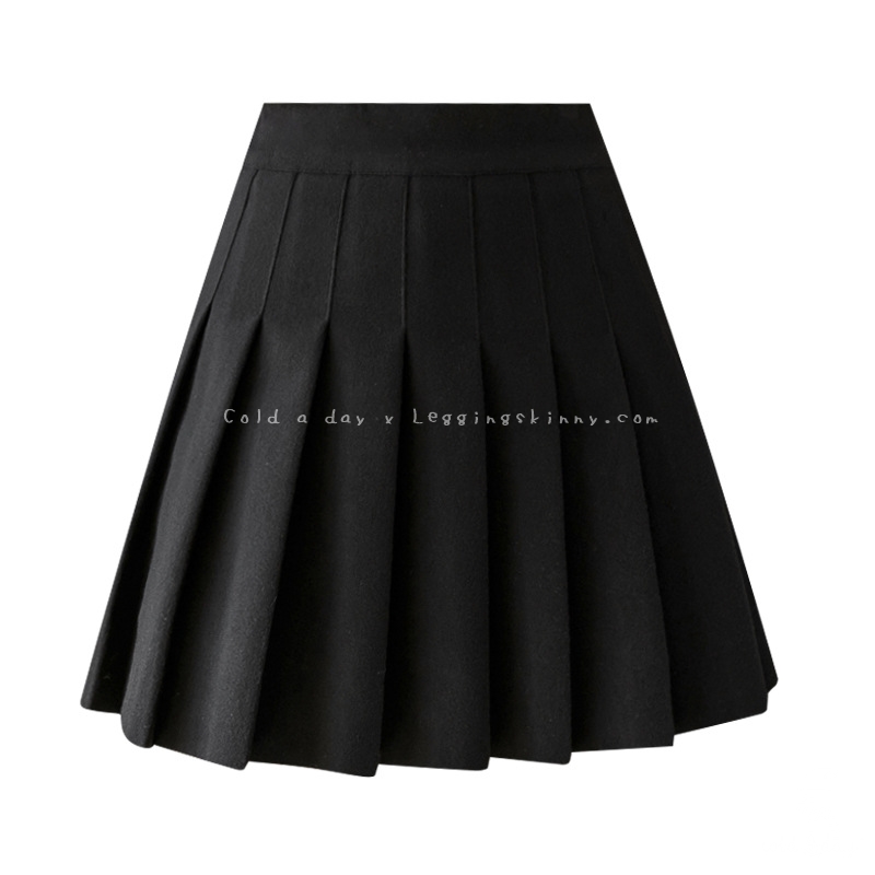 กระโปรงวูลเกาหลีทรงพรีท มี 3 สี S-2XL