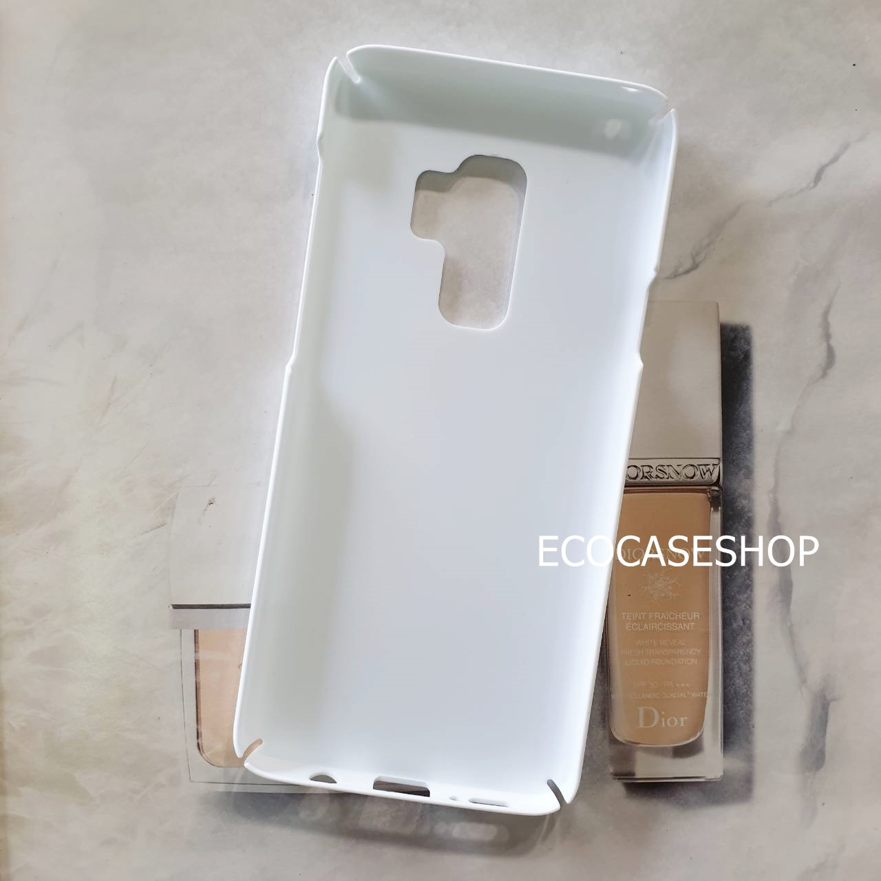 samsungS8plus เคสแข็งด้านคลุมรอบ สีขาว (เหมาะสำหรับงานสกรีนความร้อน sublimation)