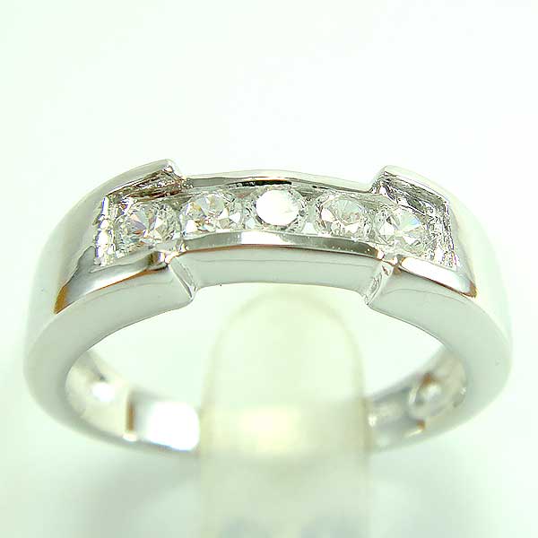 แหวนเงินแท้ราคาถูกชุบทองคำขาว เพชรCZแท้ 0.20 กะรัต งานประณีตสวยงาม สั่งผลิตค่ะ