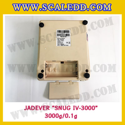 เครื่องชั่งดิจิตอลทศนิยม1ตำแหน่ง 3000g x 0.1g เครื่องชั่งน้ำหนักดิจิตอล3000กรัม เครื่องชั่งน้ำหนัก3000g เครื่องชั่งละเอียดสูง ตาชั่งละเอียดสูง3000กรัม พิกัดน้ำหนัก 3000g ความละเอียด0.1g ยี่ห้อ JADEVER รุ่น SNUG IV-3000