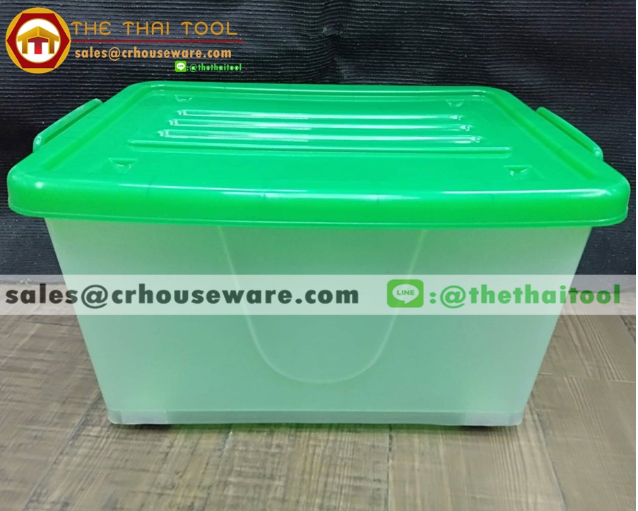 กล่องพลาสติกใสมัว-มีล้อ ฝาสี รหัสสินค้า box-300-3,กล่องพลาสติกใส่เอกสารราชการ