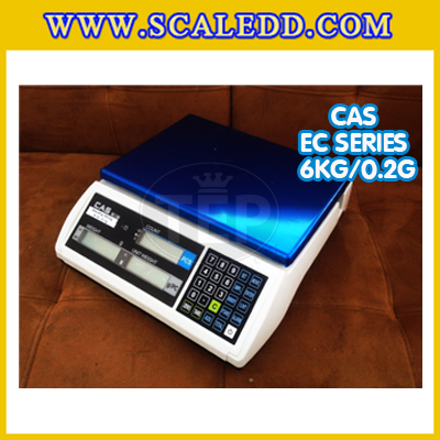 เครื่องชั่งนับจำนวนตั้งโต๊ะ6kg เครื่องชั่งน้ำหนัก6kg เครื่องชั่ง6kg กิโล ตาชั่งนับชิ้นงาน6kg เครื่องชั่งดิจิตอล6kg. ความละเอียด0.2g ยี่ห้อ CAS รุ่น EC (เครื่องชั่งผ่านตรวจรับรอง)