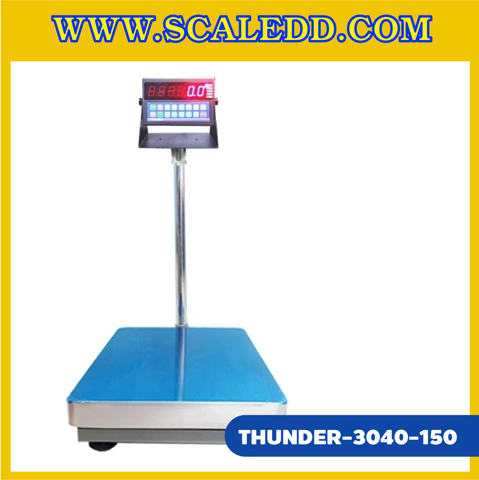 เครื่องชั่งน้ำหนักดิจิตอล พิกัด 150kg ความละเอียด10g ขนาดแท่นชั่ง 30*40 cm ยี่ห้อ Linear รุ่น Thunder