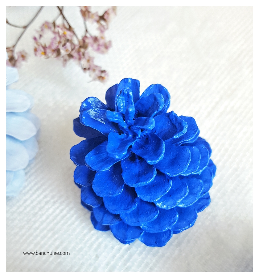 Painted Pine Cone ลูกสนธรรมชาติ ทาสีอะครีลิคสำหรับงานไม้