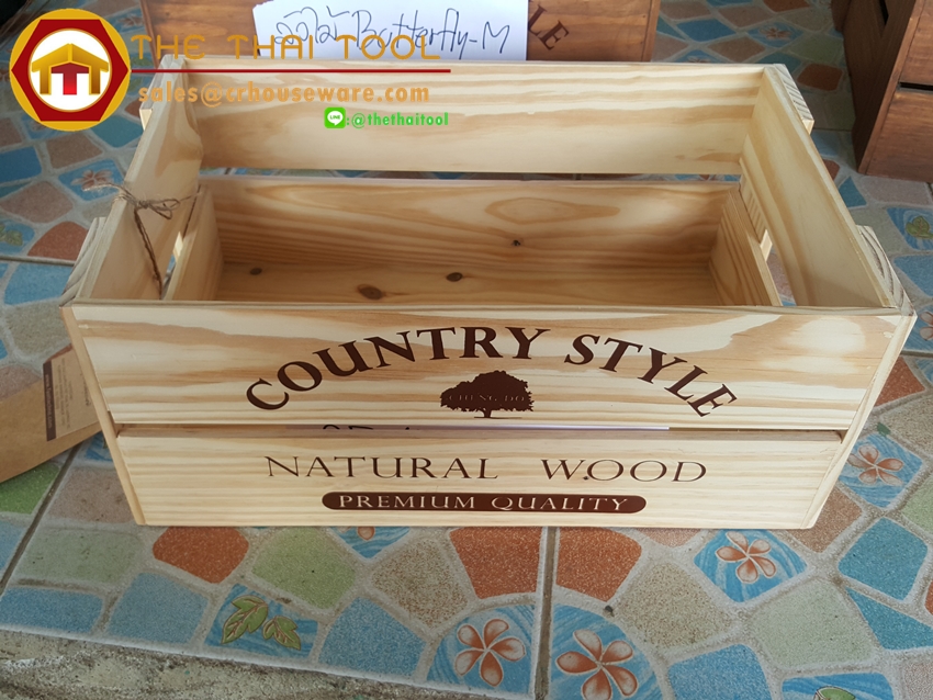 ลังไม้ รุ่น Bee-M รหัส : 005- BOX-BEE-M Wooden crate Bee-M. Code : 005-BOX-BEE-M