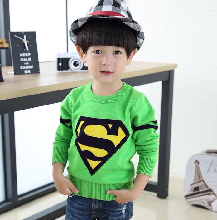 เสื้อกันหนาว : เสื้อกันหนาว ไหมพรม ซุปเปอร์แมน