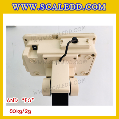 เครื่องชั่งน้ำหนักดิจิตอล พิกัด30กิโลกรัม ความละเอียด5g ยี่ห้อ AND รุ่น FG-30 ขนาดแท่นชั่ง30*38cm (เครื่องชั่งผ่านตรวจรับรองจากสำนักชั่งตวงวัด)