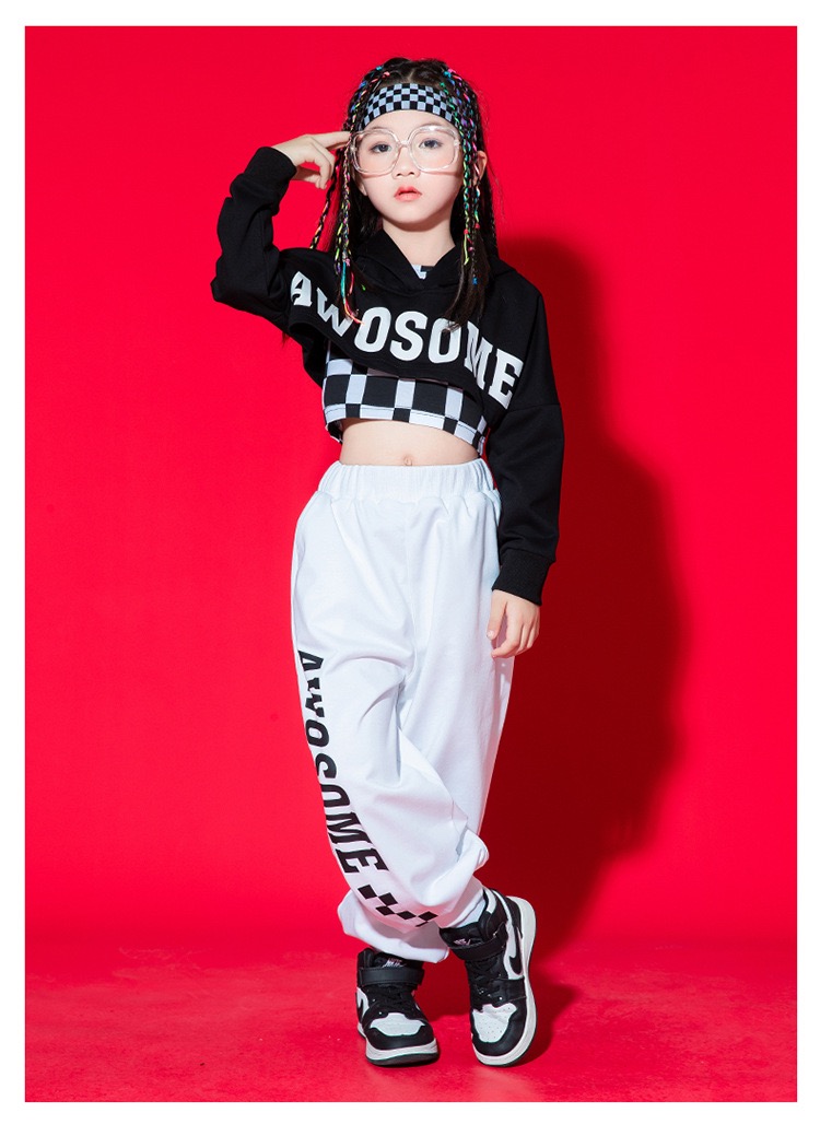 พร้อมส่ง***ชุดเต้น ชุดฮิปฮอป เสื้อแขนยาว +ตัวใน+กางเกง