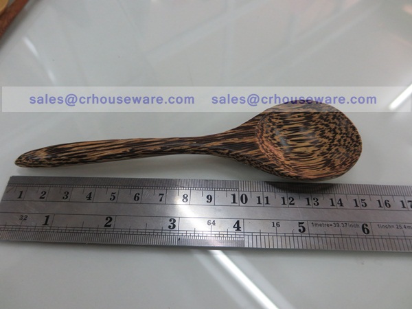 ช้อนซุปไม้ด้ามแหลม(น้ำตาล) JW-425W