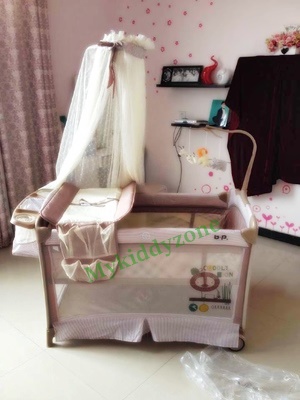 B10123 (BP1) เตียงPlay Pen เปลนอนเด็กเล็ก พร้อมแผ่นรองเปลี่ยนผ้าอ้อม