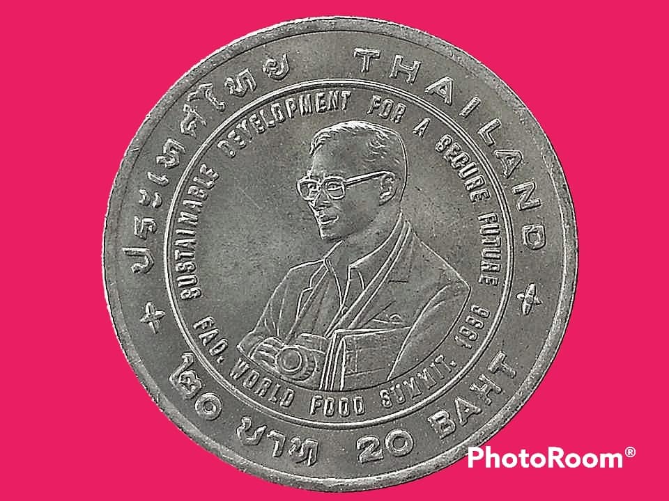 เฉลิมพระเกียรติ 20 Baht (F.A.O. Agricola Medal to HM King Bhumibol Adulyadej