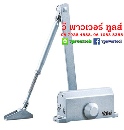YALE VC752-SB โช๊คอัพประตู (ค้างไม่ได้) รับได้ 45 กก. สีเงิน
