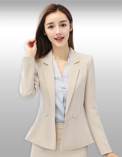 เสื้อสูทผู้หญิงสีแอปริคอตแบบสวยหรู มี 7 ไซส รหัส2260