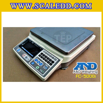 เครื่องชั่งดิจิตอล 5000g ตาชั่ง5000กรัม เครื่องชั่งนับจำนวน 5kg เครื่องชั่งน้ำหนัก5000g ยี่ห้อ AND รุ่น FC-5000i พิกัด 5kg ค่าละเอียด 0.5g
