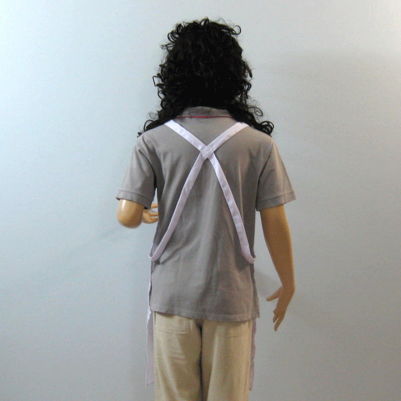 ผ้ากันเปื้อนสายไขว้ สีขาว (03-NIXW)