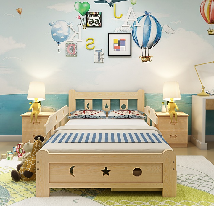 TP21003(WDK3) เตียงนอนไม้ เด็กโต เตียงเดี่ยวสำหรับเด็ก สีเบจ