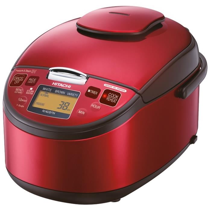 HITACHI หม้อหุงข้าว ระบบแม่เหล็กไฟฟ้า 1.8 ลิตร รุ่น RZ-KG18YTH สีแดง