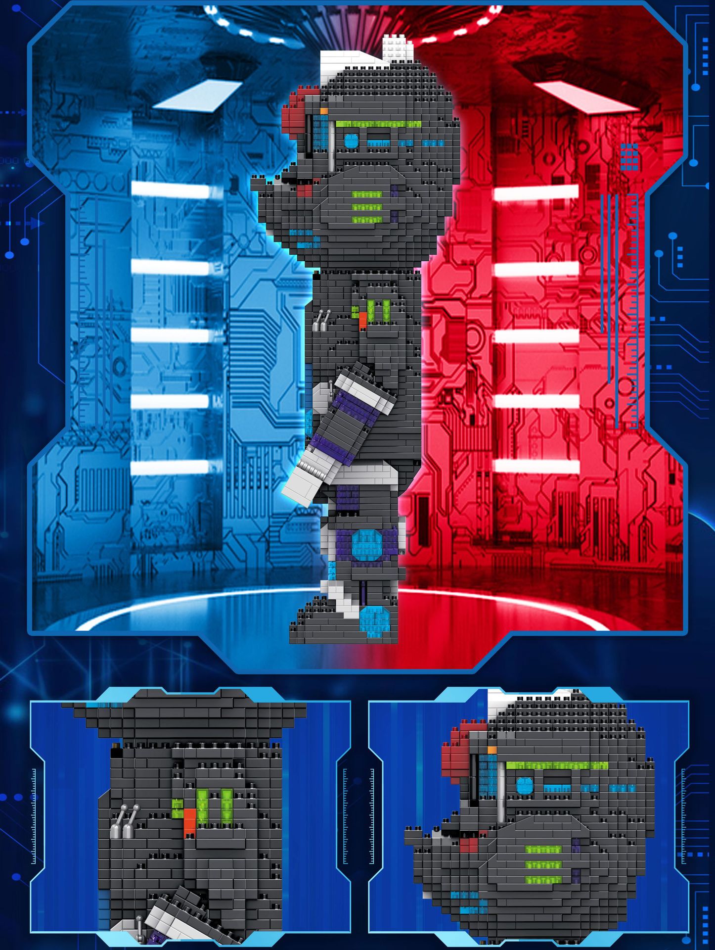 เลโก้นาโน Bearbrick Robot(หมีแบร์บริคครึ่งหุ่นยนต์) Size Jumbo