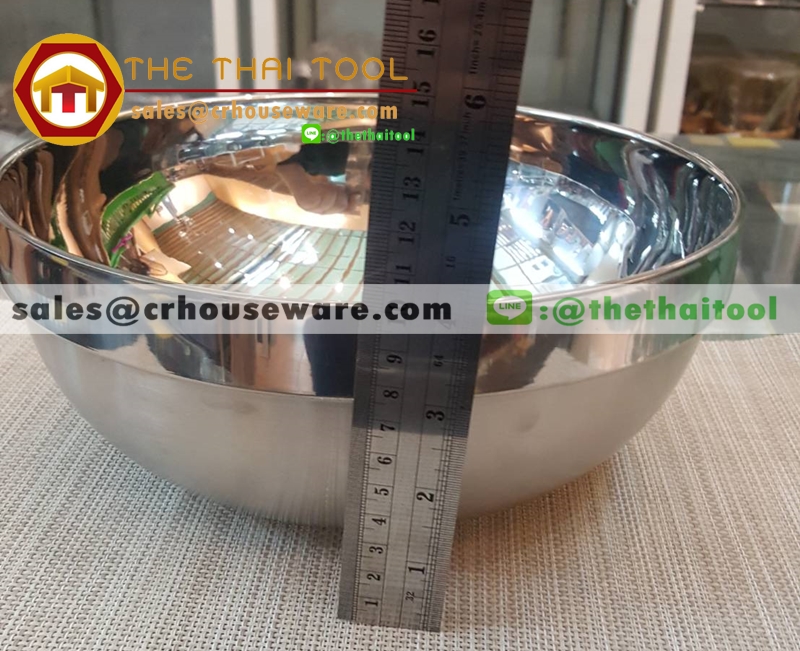 ชามสแตนเลส 2 ชั้น 24 ซม. 008-MP306,ชามเกาหลี 2 ชั้น 9 นิ้วใหญ่,ชามอาหารจับไม่ร้อน