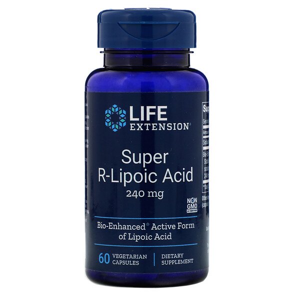 Life Extension Super R-Lipoic Acid(R-ALA) 240 mg 60 Veggie Caps ป้องกันการเกิดสิว ช่วยเพิ่มระดับกลูต้าไทโอน ร่างกายดูดซึมได้ดีกว่า ALA รูปปกติ