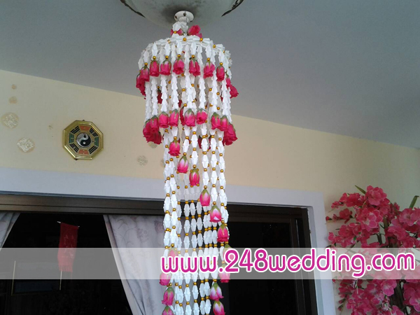 โคมแขวนระย้าขนาดใหญ่ (แบบผสมตรง+วน)