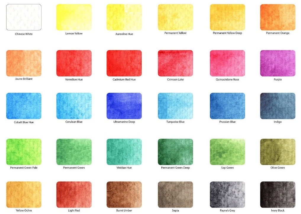 ชุดสีน้ำ Koi 30สี + พู่กันแทงค์