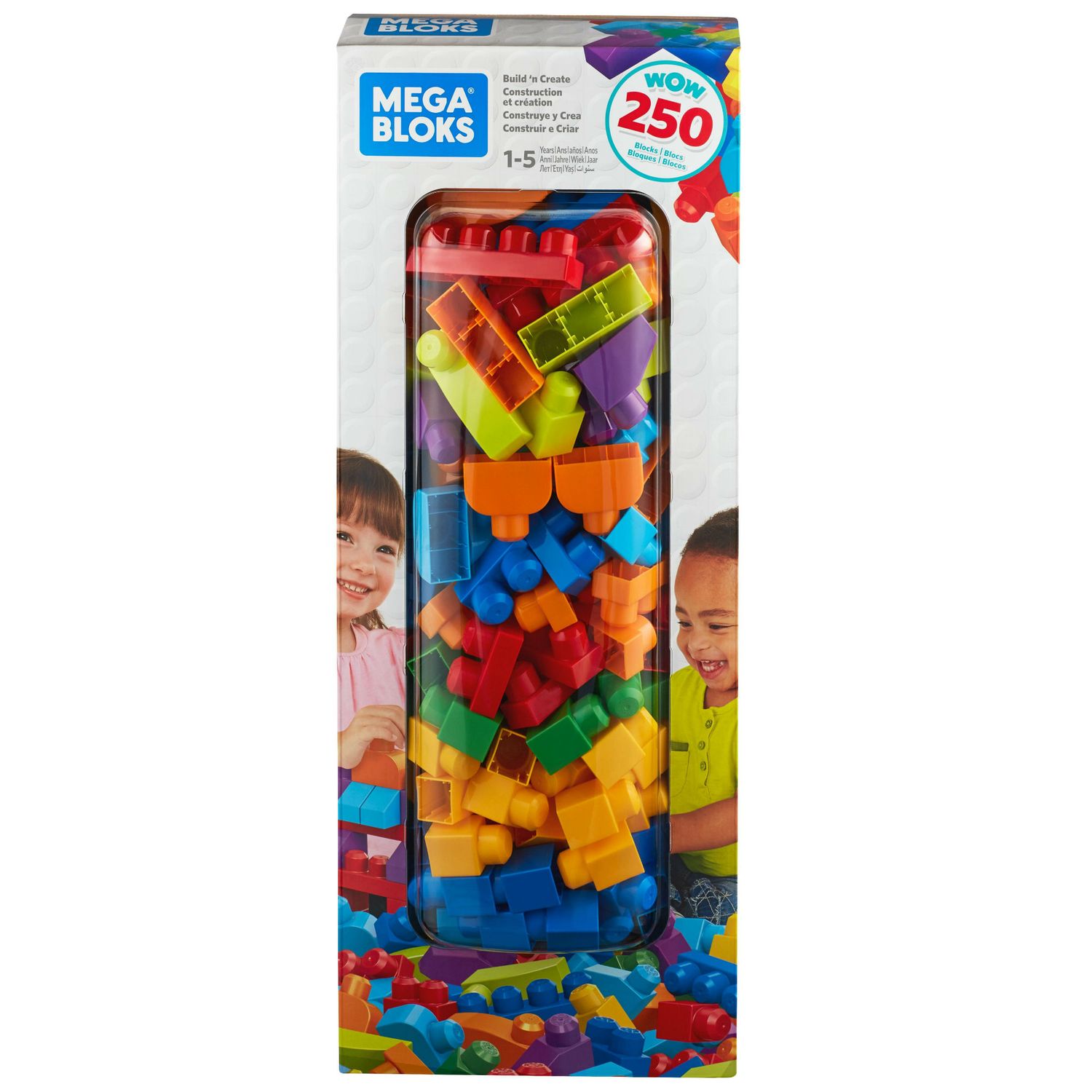 Mega Bloks Build 'N Create Block Set - 250 Pieces ตัวต่อตัวใหญ่เสริมสร้างจินตนาการ จำนวน 250 ชิ้น