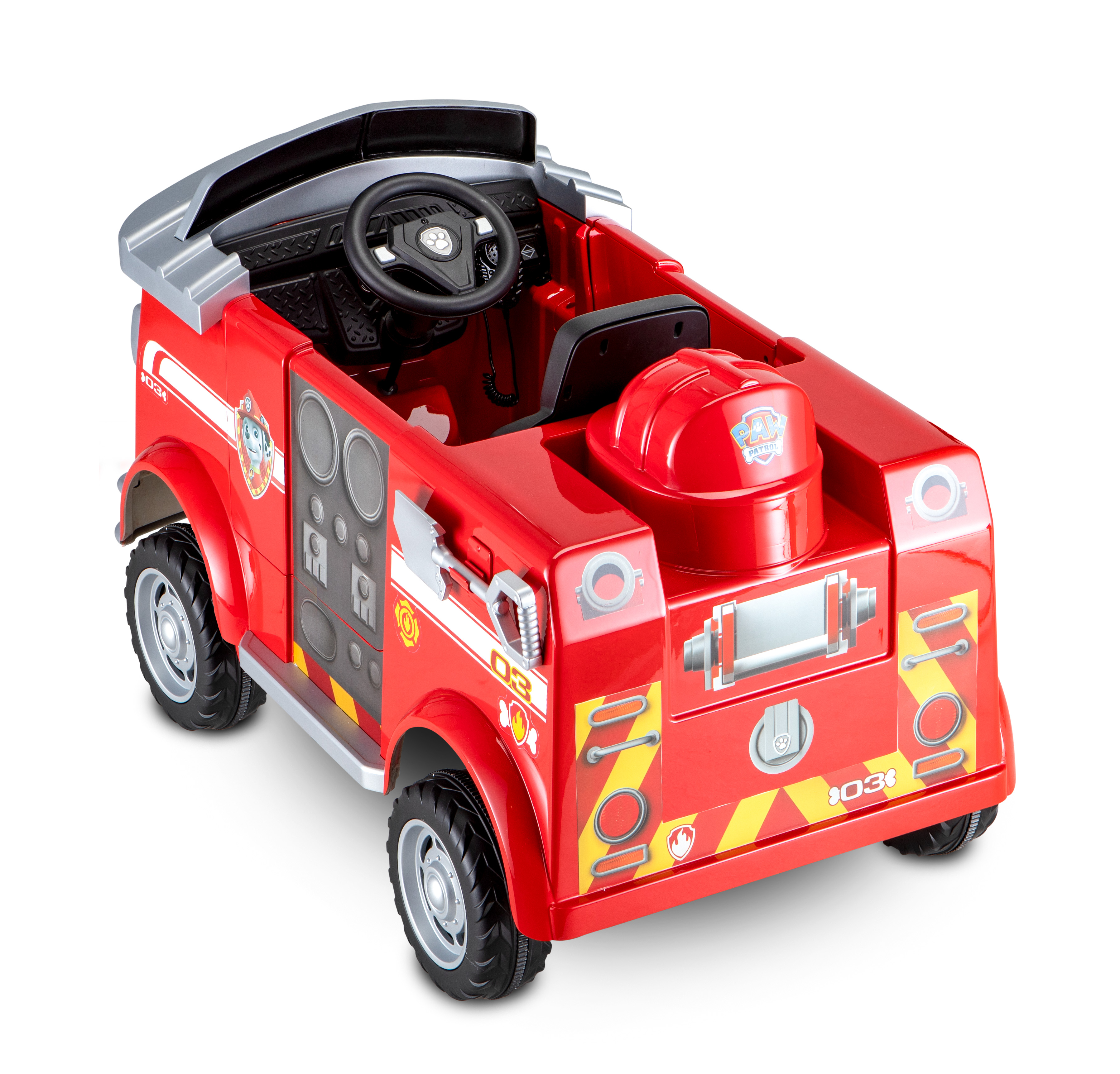 Paw Patrol Fire Truck 6 Volt powered Ride On Toy by Kid Trax, Marshall rescue รe