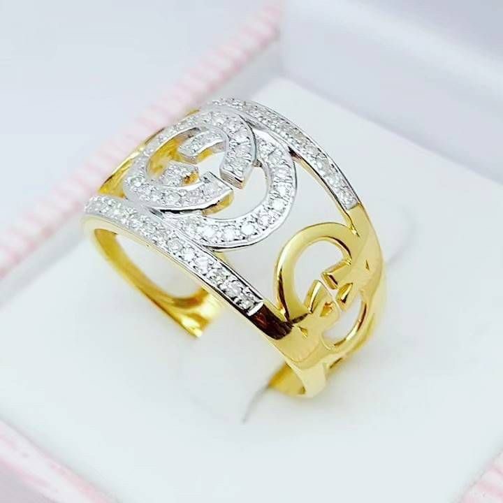 พร้อมส่งและสั่งผลิตแหวนเพชรไฮๆๆราคาคุ้มสุด แหวนแต่งงาน แหวนหมั้น ใส่เที่ยว ออกงาน แหวนทองคำ 9K เพชรกุหลาบแท้ 0.30 กะรัต 61 เม็ด ราคาถูกมาก ส่งฟรี