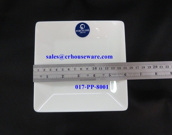Porceline จานสี่เหลี่ยม 6 นิ้ว 017-PP-8001,6 inch square plate