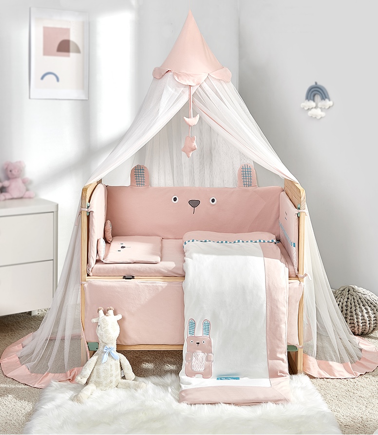 TP21119 มุ้งกระโจมคลุมเตียงเด็กทรงกรวย แบบสแตนด์ขาตั้ง