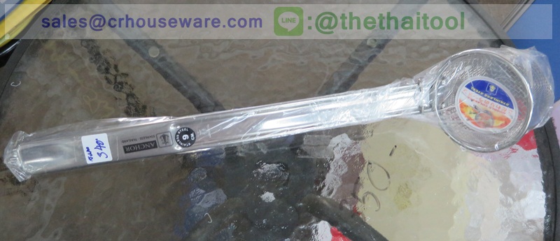 ตะกร้อลวกก๋วยเตี๋ยวสแตนเลส 9 นิ้ว ด้ามสแตนเลส 008-A-9