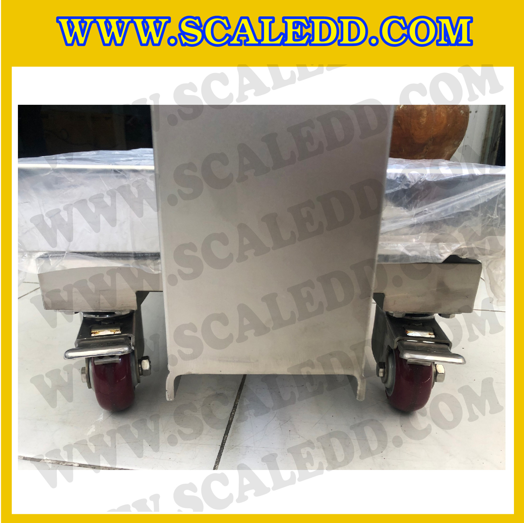 เครื่องชั่งตั้งพื้นกันน้ำสแตนเลสพร้อมล้อ 150kg รุ่น JWI-520 ขนาดแท่น 40x50 cm. เครื่องชั่งกันน้ำ150kg เครื่องชั่งดิจิตอล150kg ตาชั่งกันน้ำ 150kg ตาชั่งดิจิตอลกันน้ำสแตนเลสมีล้อ 150 กิโลกรัม พิกัด 150kg ความละเอียด 10g ยี่ห้อ JADEVER