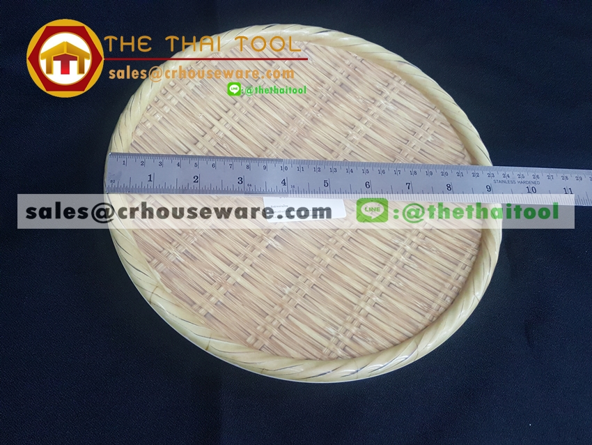 ถาดกลม 9 นิ้ว ลายไม้สาน รหัส : NK13811-9 Melamine tray round shape weave design 9 inches Code : NK13811-9