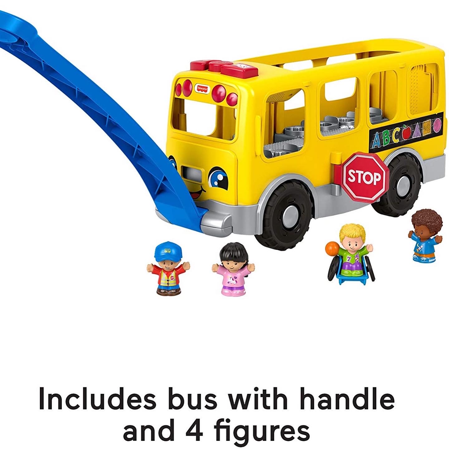 Fisher-Price Little People Big Yellow School Bus, Musical Pull Toy