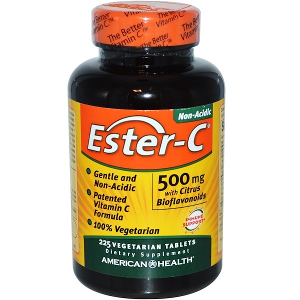 (Pre-order) American Health Ester-C 500 mg with Citrus Bioflavonoids 225 เม็ด วิตามินซีคุณภาพจากอเมริกา เพิ่มภูมิคุ้มกันป้องกันหวัดและทำให้ผิวขาวกระจ่างใส