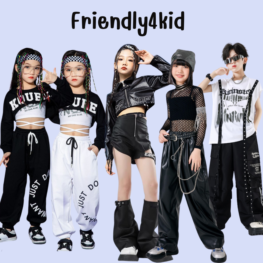 พร้อมส่ง***ชุดเต้น ชุดฮิปฮอป เสื้อแขนยาว +ตัวใน+กางเกง