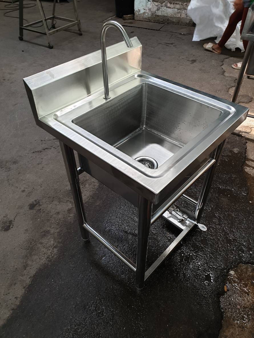 ซิ้งค์น้ำเท้าเหยียบก๊อกเดียว 075-RTW-60,หลังโควิท19ต้องเตรียมอะไรบ้างซิงค์น้ำใช้เท้าเหยียบ