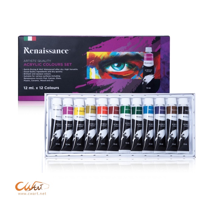 Renaissance Acrylic Color Set of 12