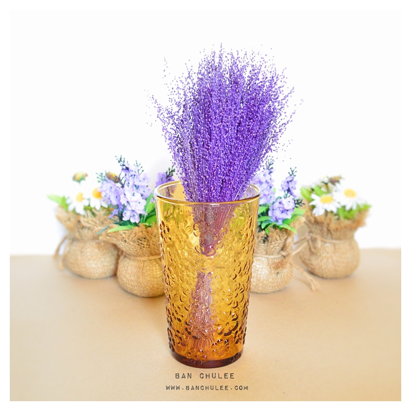 Vintage Glass Cup - Amber