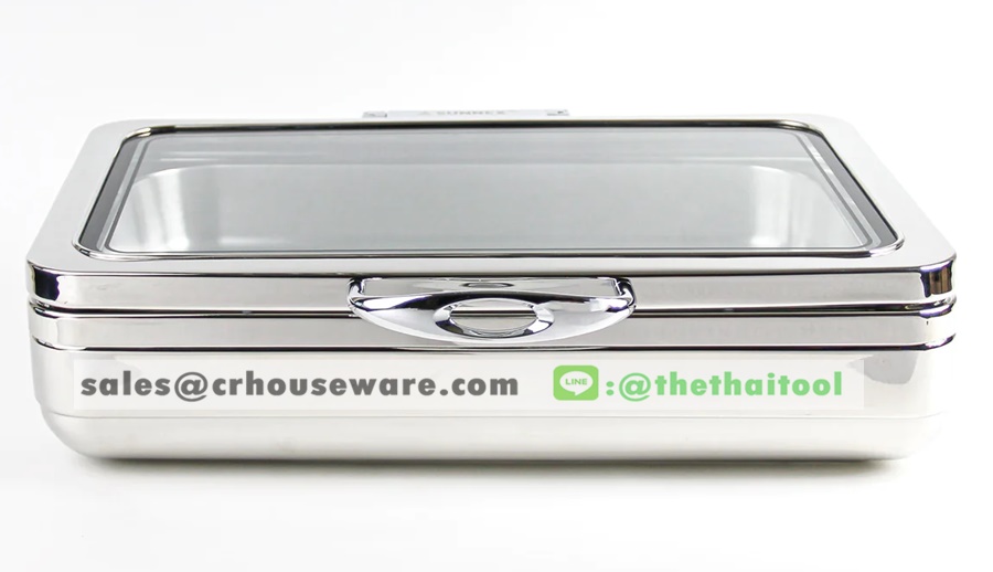 อ่างอุ่นอาหารแบบเหลี่ยมพร้อมขาตั้ง 005-JP-CFR-11S+CFR-11C