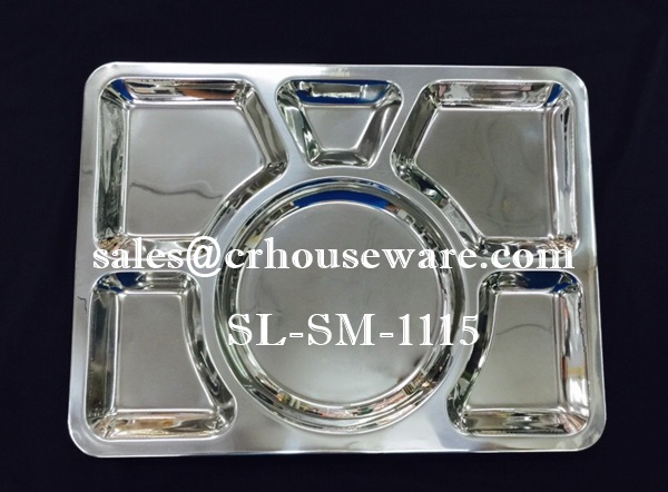 ถาดหลุมสแตนเลส-สี่เหลี่ยมกลาง (สินค้านำเข้า) SL-SM-1115