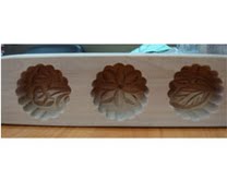 พิมพ์ขนมไหว้พระจันไม้ วงเล็ก 016-KP-W3 Mooncake Mold wood.016-KP-W3