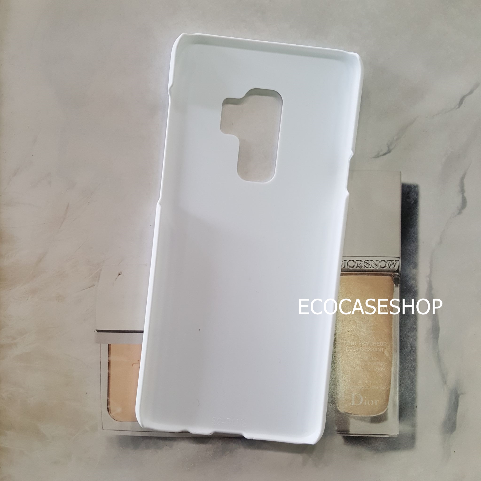 samsungS9 เคสแข็งด้าน สีขาว (เหมาะสำหรับงานสกรีนความร้อน sublimation)