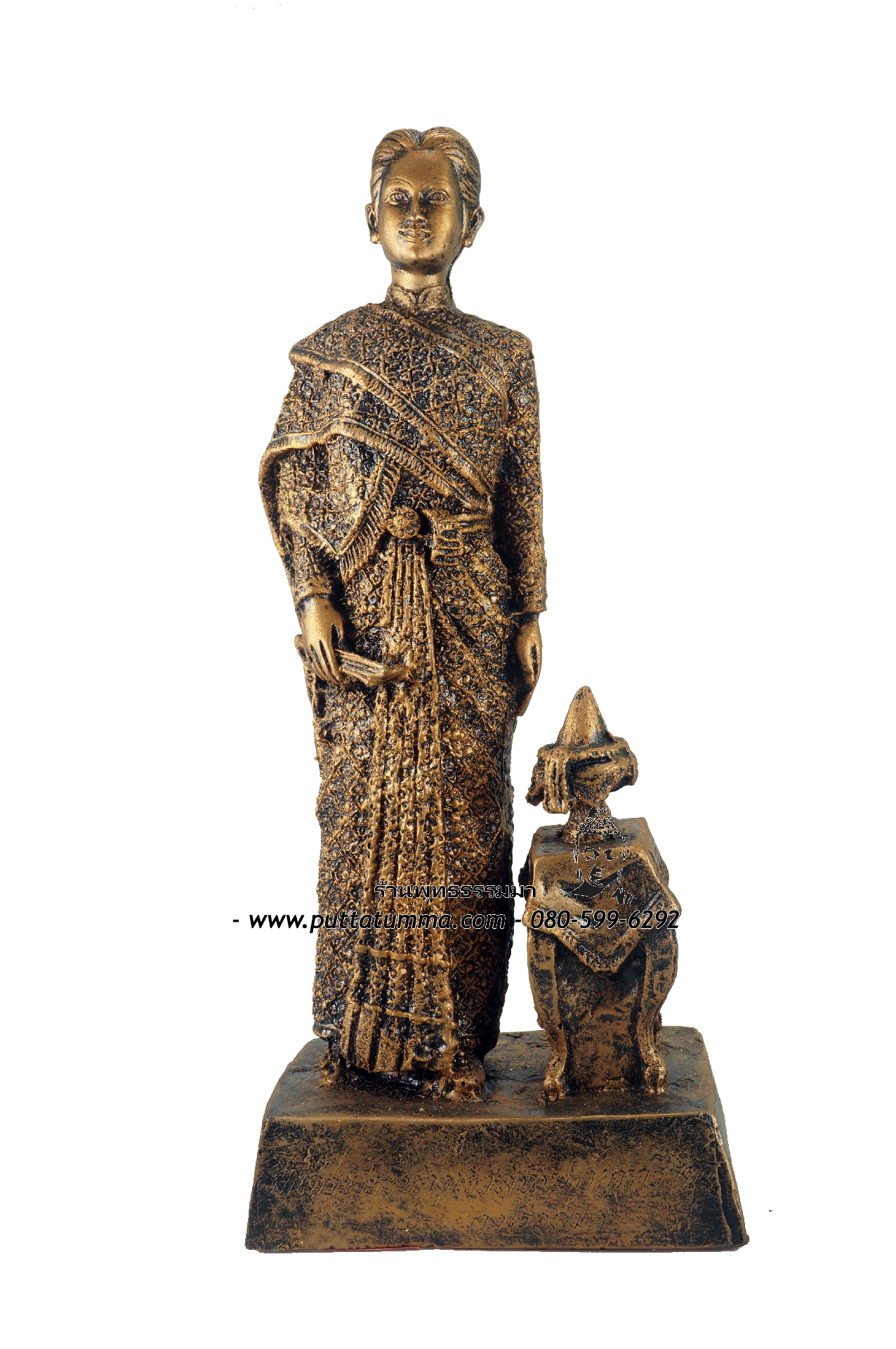 สมเด็จพระนางเจ้าสุนันทากุมารีรัตน์ พระบรมราชเทวี ( พระนางเรือล่ม ) สีนาครมดำ เนื้อเรซิ่น ขนาด 5 นิ้ว สูง 13 นิ้ว