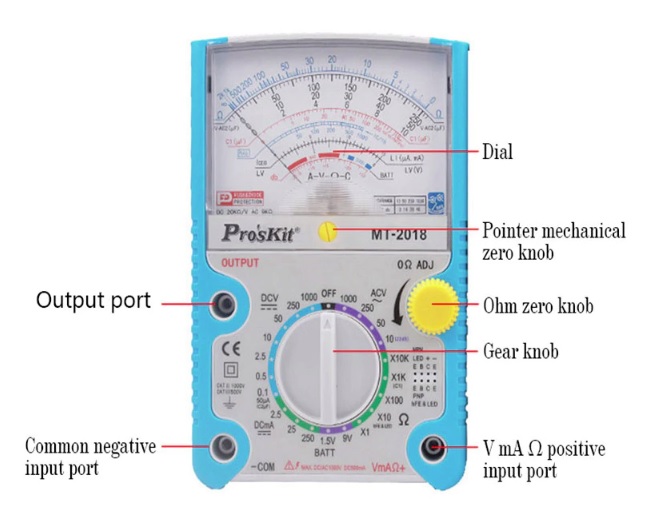 Multimeter Analog มัลติมิเตอร์แบบเข็ม Prokit MT-2018 02-7374802-3