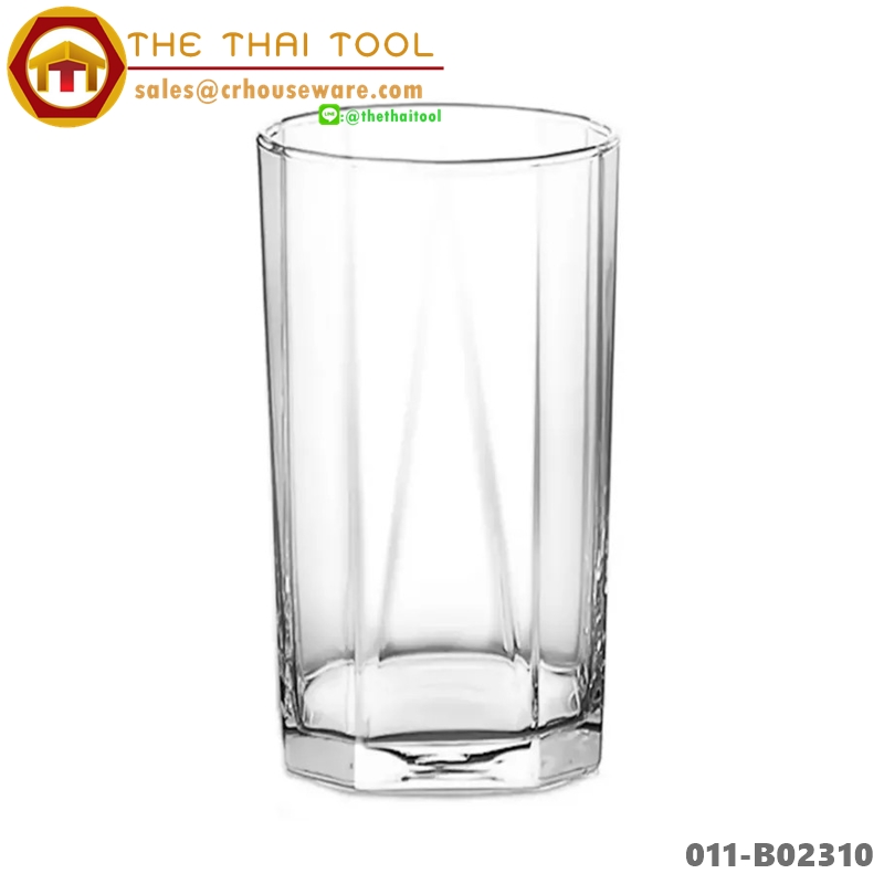 แก้วน้ำใสทรงหลายเหลี่ยม-ขนาด 10 ออนซ์ Pyramid Hi Ball 011-B02310