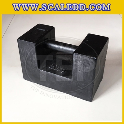 ตุ้มน้ำหนักเหล็กหล่อมาตรฐาน20กิโลกรัม สำหรับสอบเทียบเครื่องชั่งน้ำหนักดิจิตอลทุกชนิด สอบเทียบน้ำหนักชั่งไม่เกิน20กิโลกรัม ตุ้มน้ำหนักผ่านการตรวจชั้นแรก มีตราครุฑที่ตุ้ม ไม่มีใบรับรอง (ใบเซอร์ฯ Class M1 ISO17025 เพิ่มเงิน450บาท)