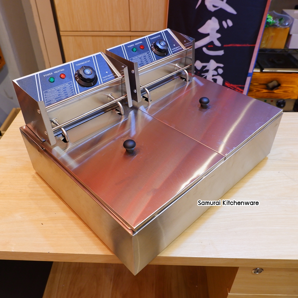 หม้อทอดไฟฟ้า เตาทอดไฟฟ้า หม้อทอดเฟรนฟราย (6+6 ลิตร)