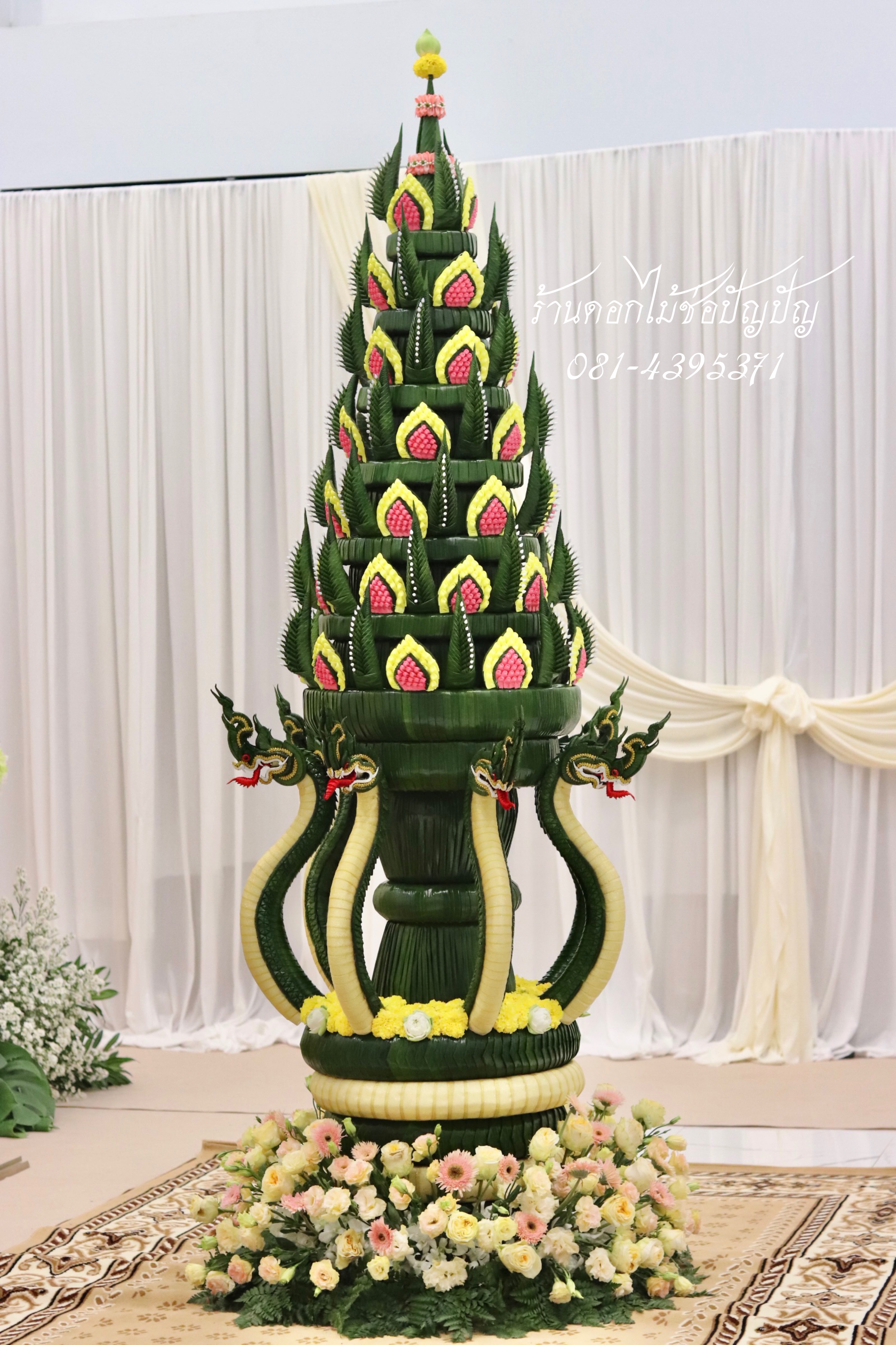 เครื่องบวชดอกไม้ประดิษฐ์ • บายศรีทำขวัญนาค • แบคดรอปเครื่องตั้ง